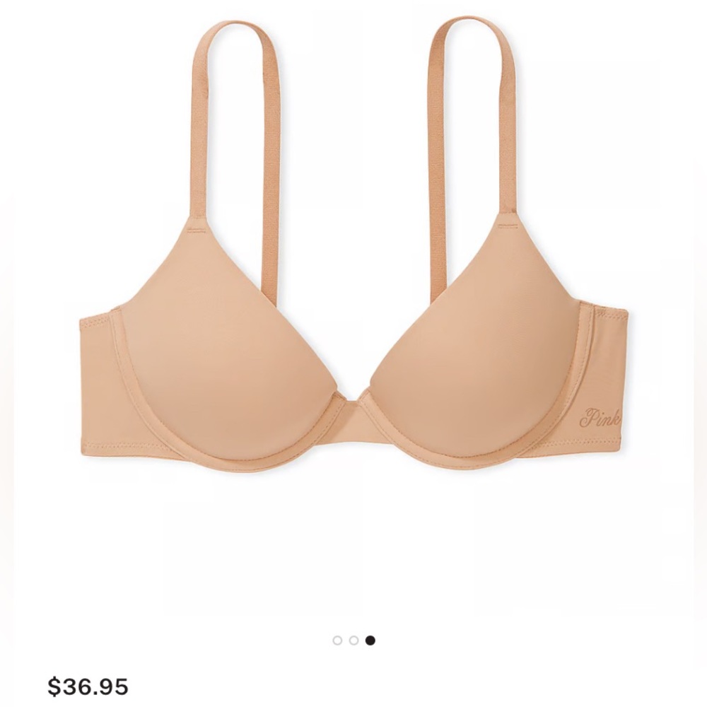 PINK VICTORIA SECRET PADDED PUSH UP BRA IN NUDE COLOR  32D